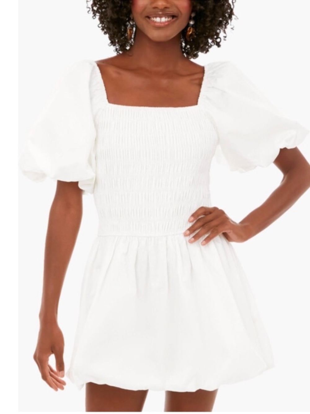 Tuckernuck Hyacinth House White Smocked Caterina Mini Dress